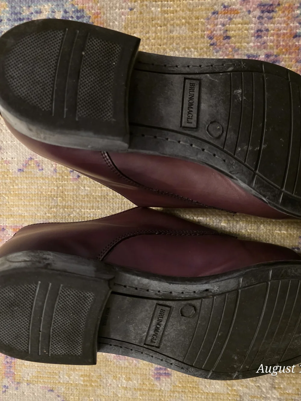 Bruno Magli oxblood leather double-monk strap Shoes